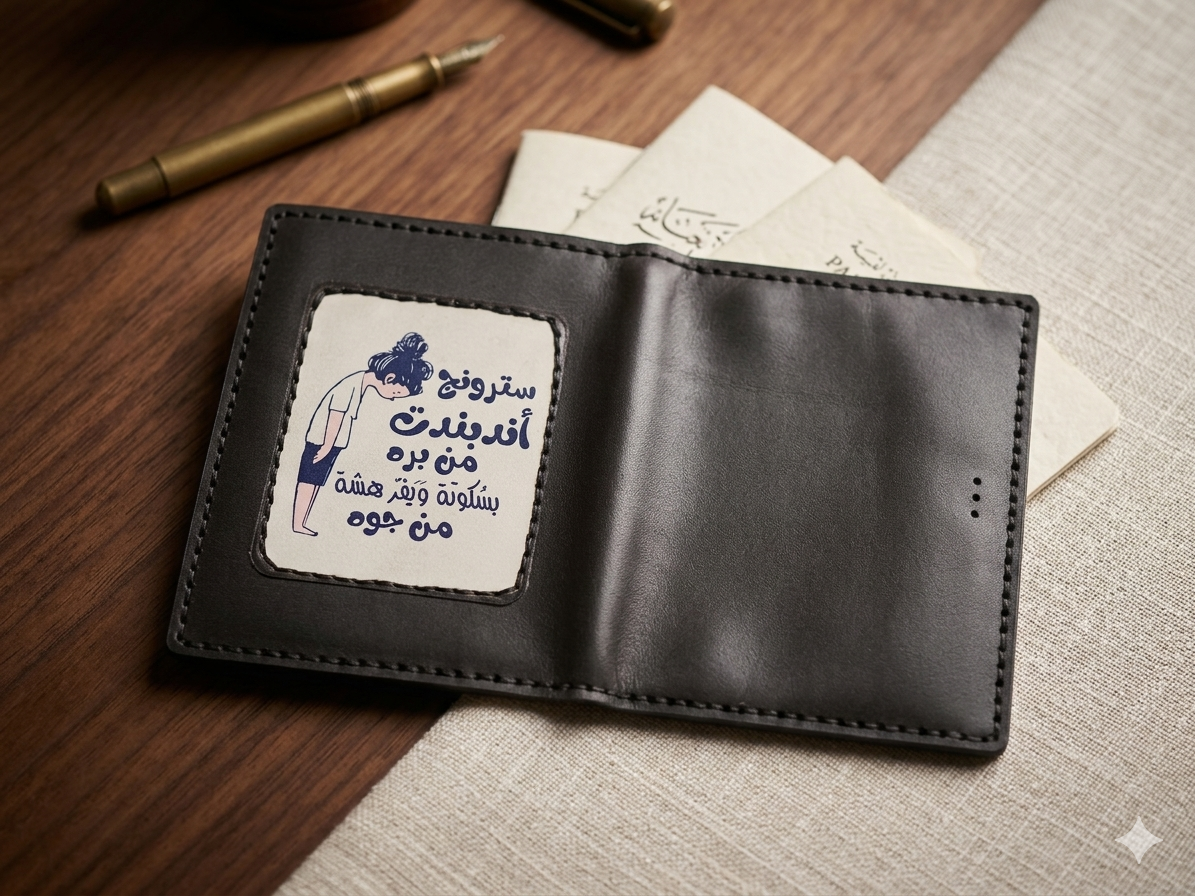 نوت بوك جلد بقرى خياطة يدوى