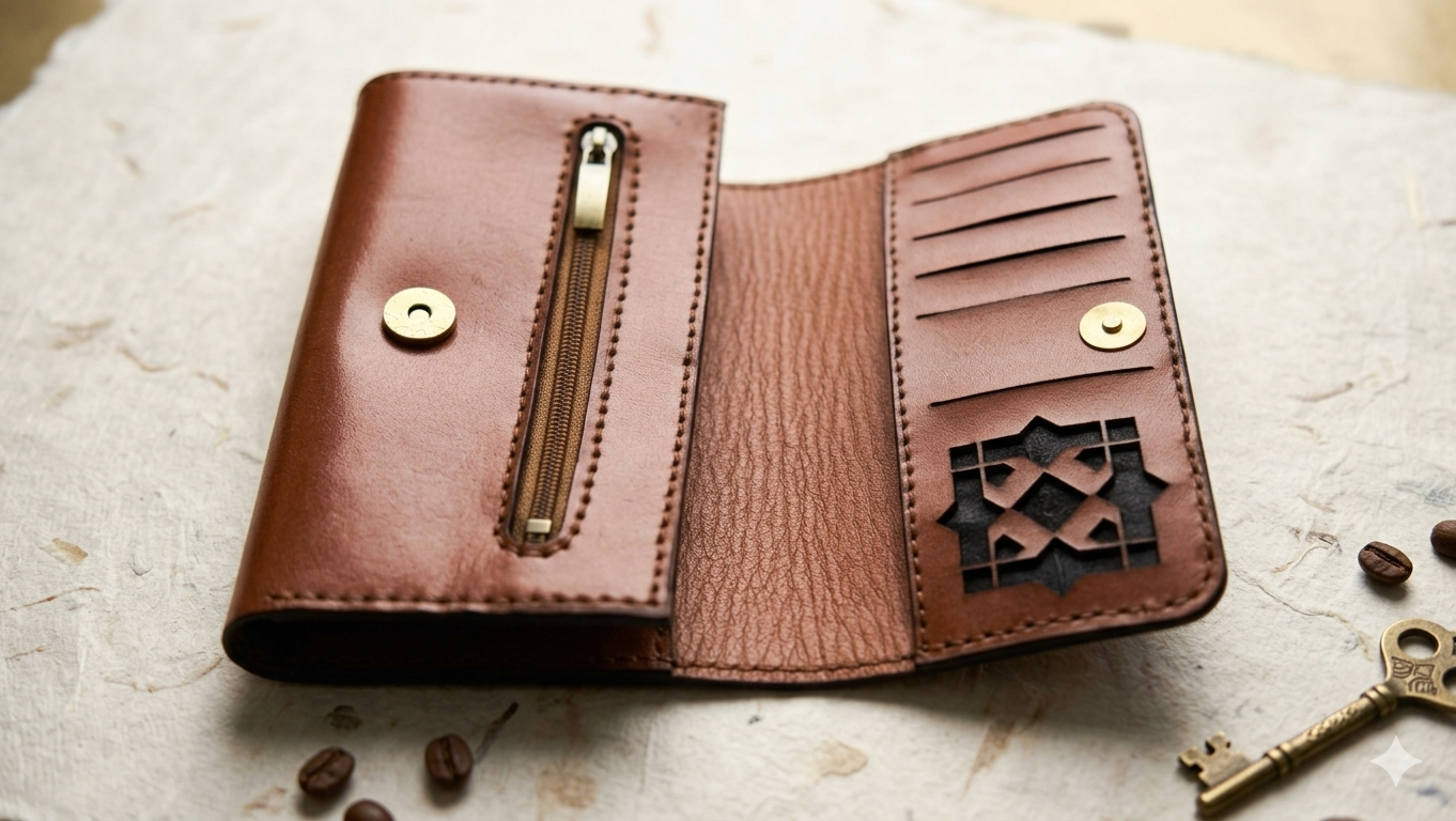 كلاتش حروف لون هافان جلد طبيعي