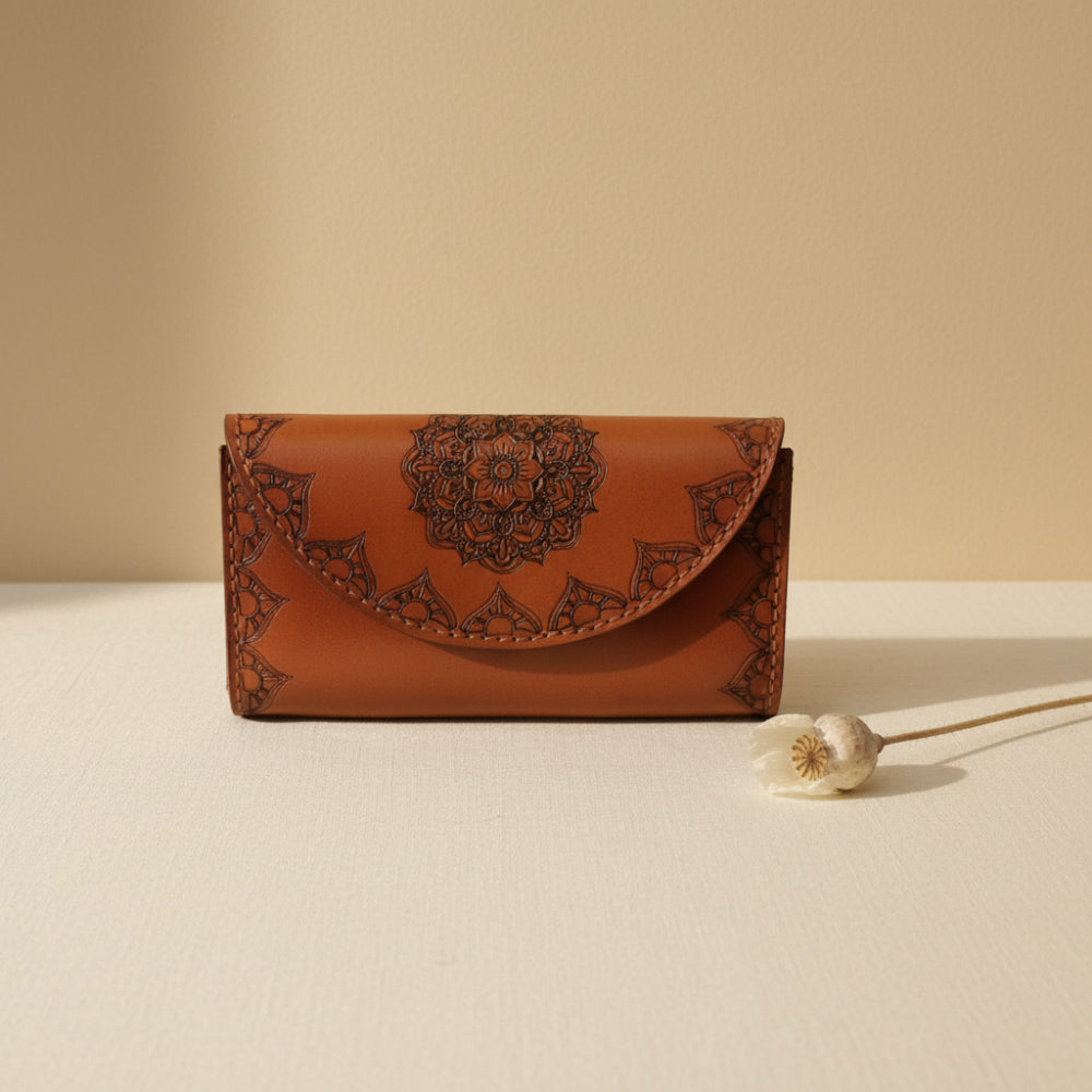 بورتفية ماندلا جلد طبيعي لون هافان