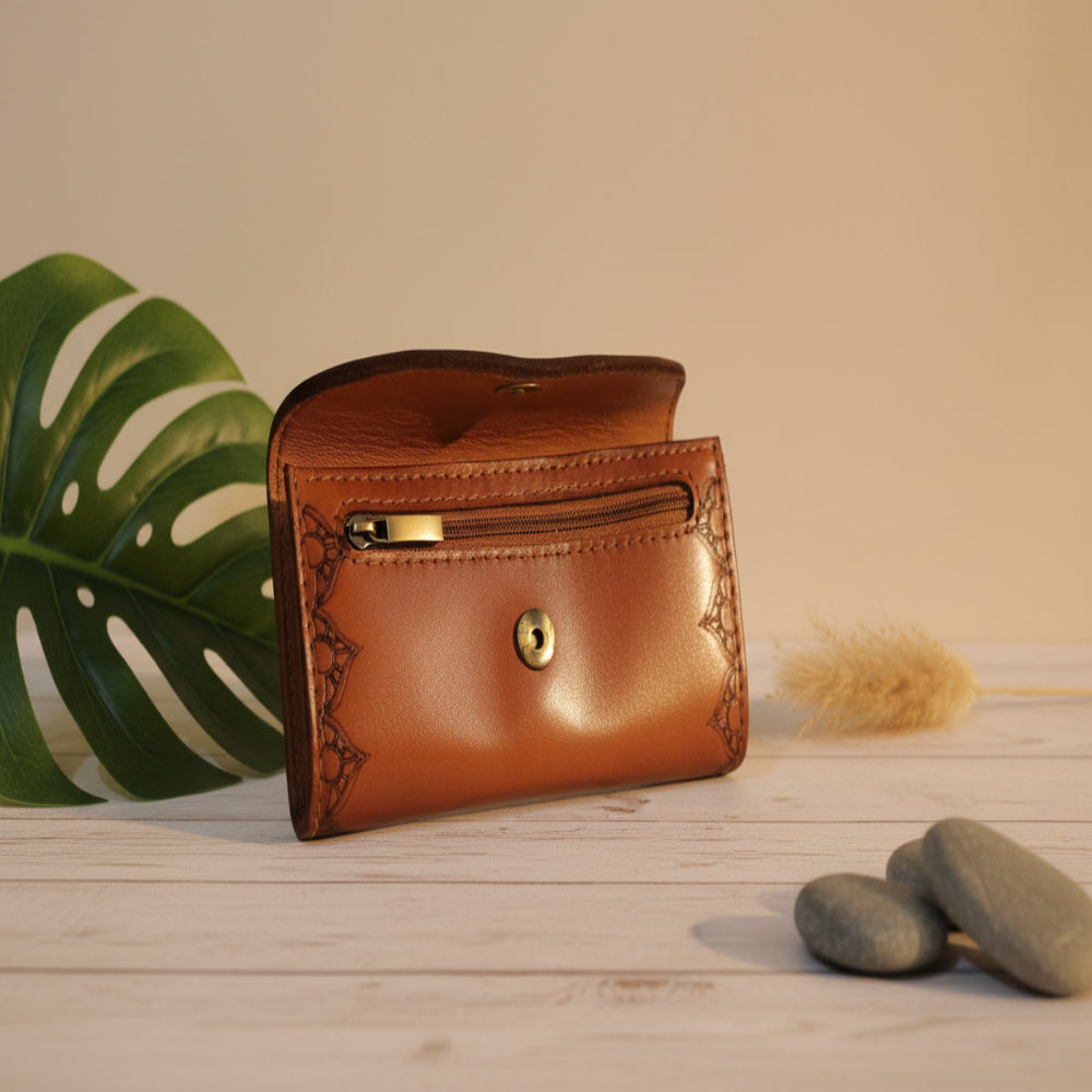 بورتفية ماندلا جلد طبيعي لون هافان