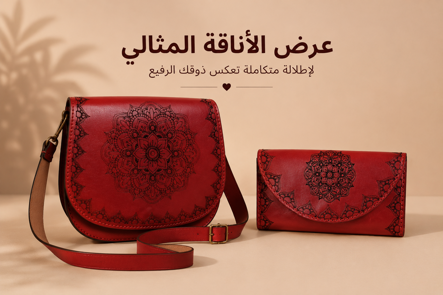 ثنائي الاناقة المثالي باللون الاحمر