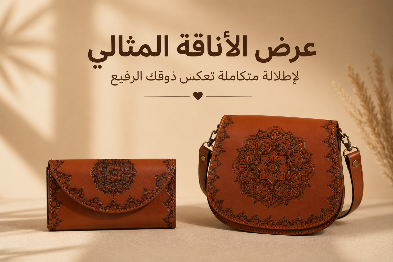 ثنائى الاناقة المثالي باللون البني
